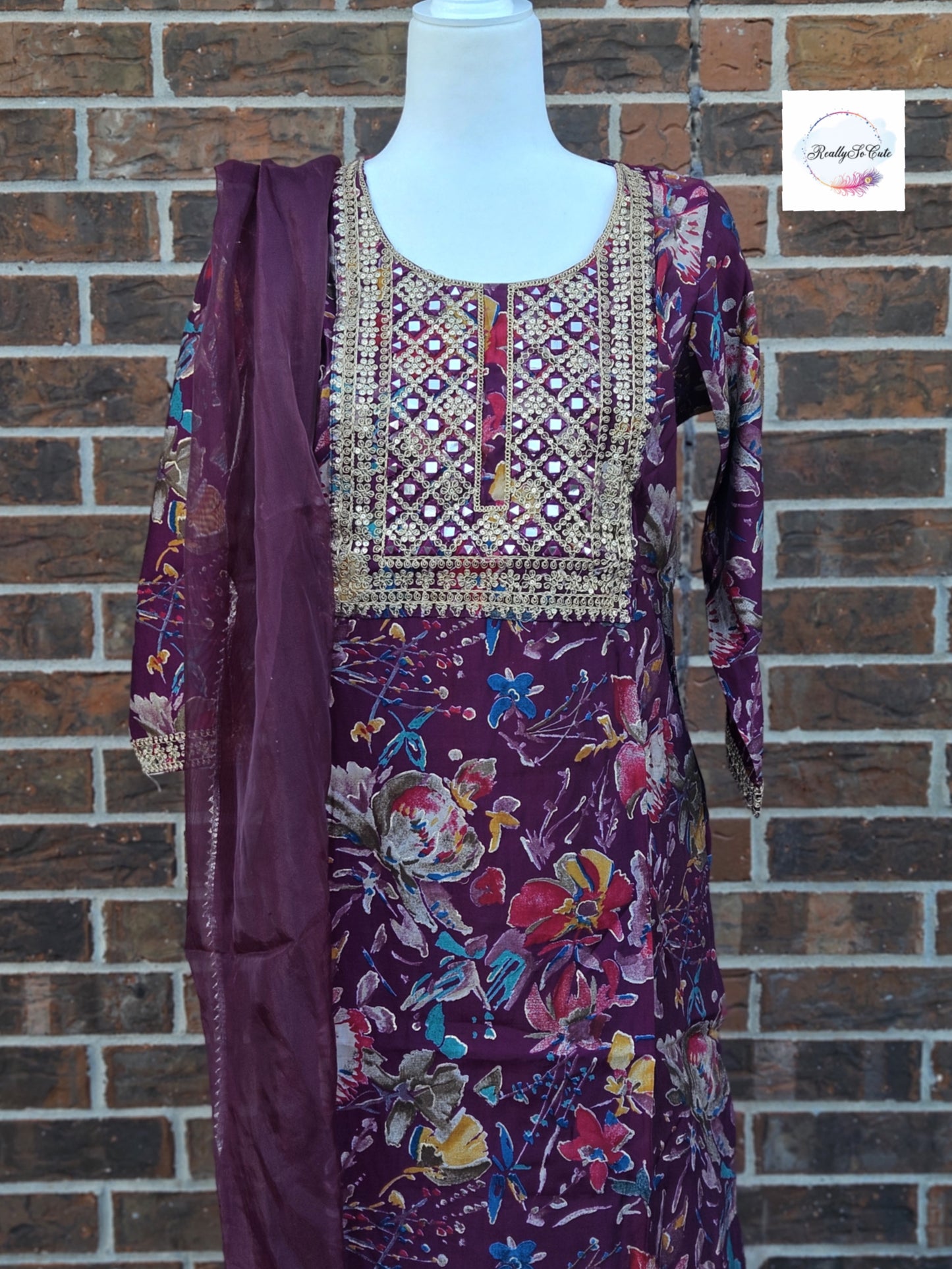 Chanderi silk kurti pant set