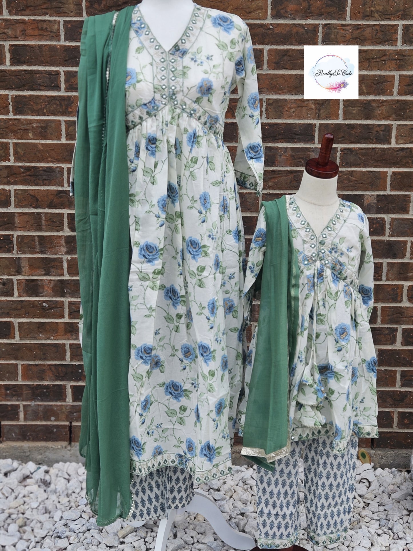 Soft cotton kurti pant set, Ladies kurti pant set