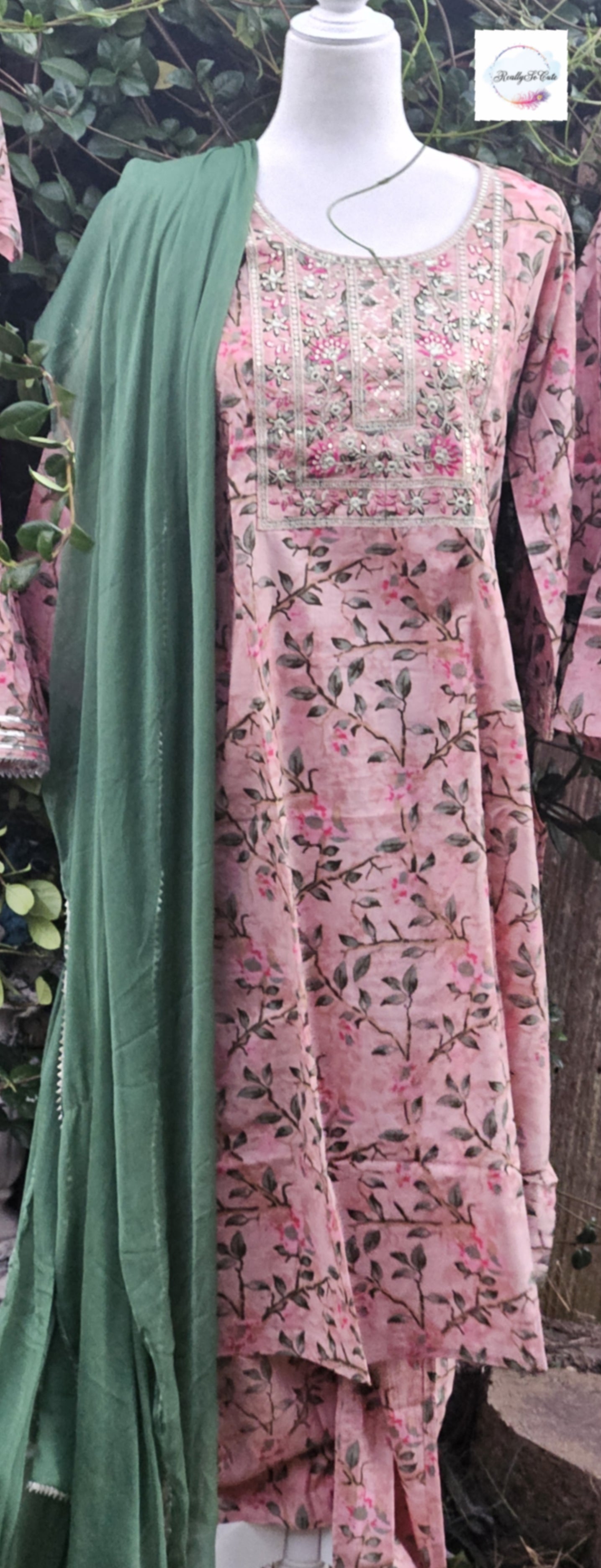Kurti pant set, floral kurti salwar