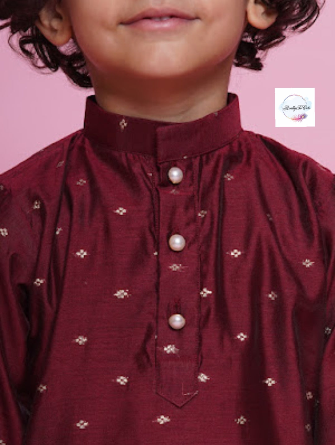 Boys chanderi kurta pajama set, Silk kurta set