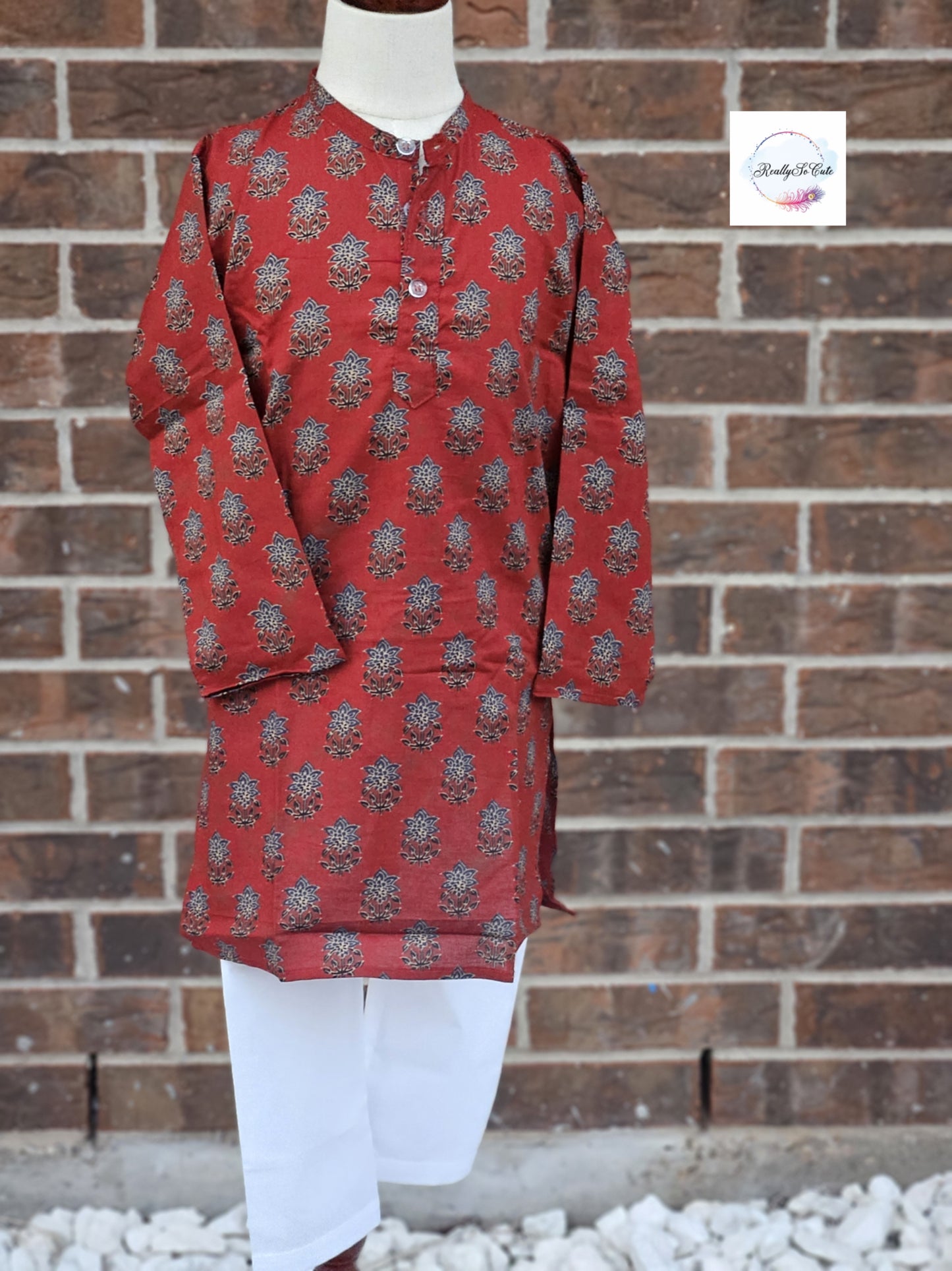 Boys cotton kurta pajama set, infant kurta pajama