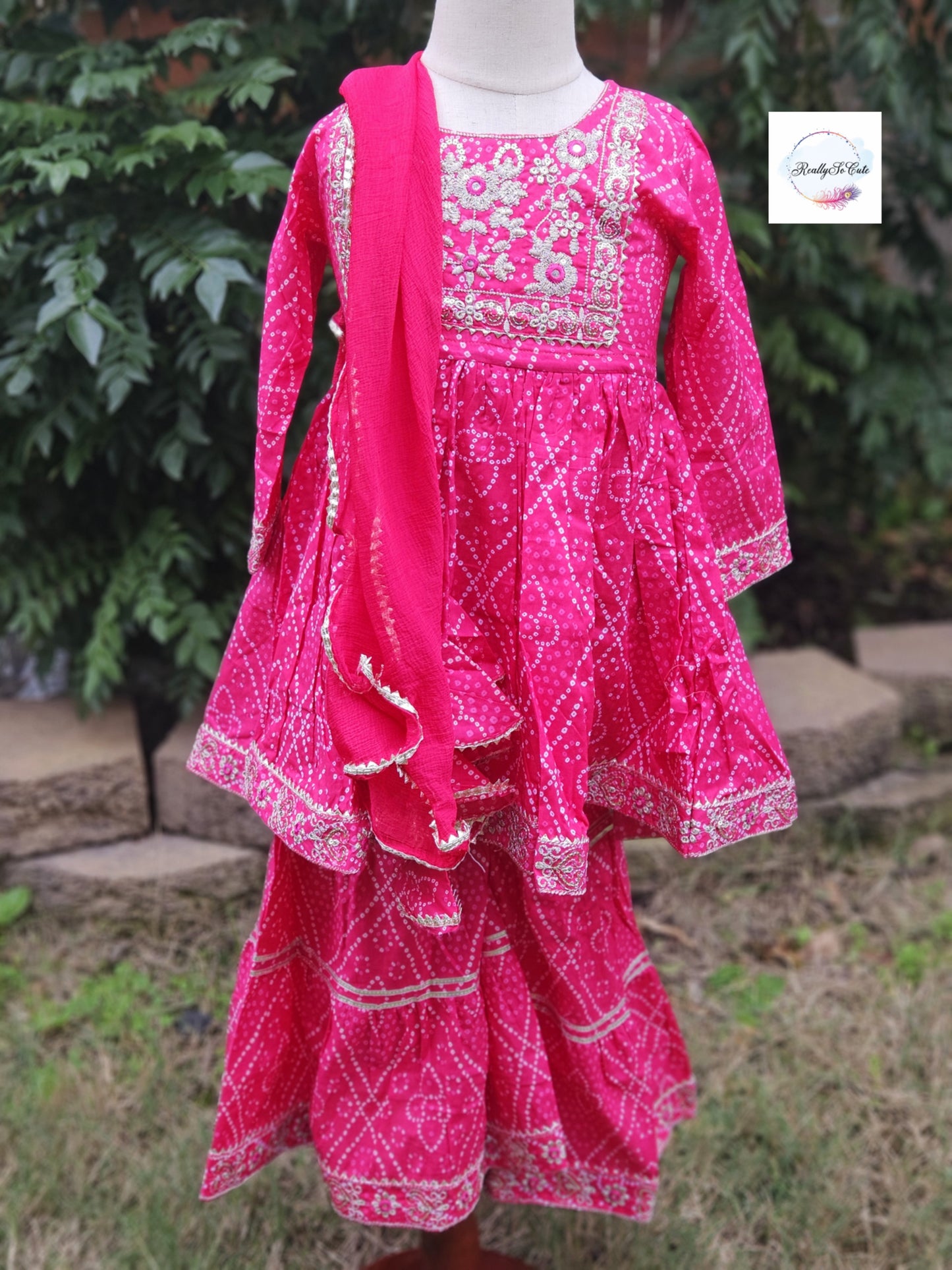 Girl Cotton Sharara Kurti 2 piece set