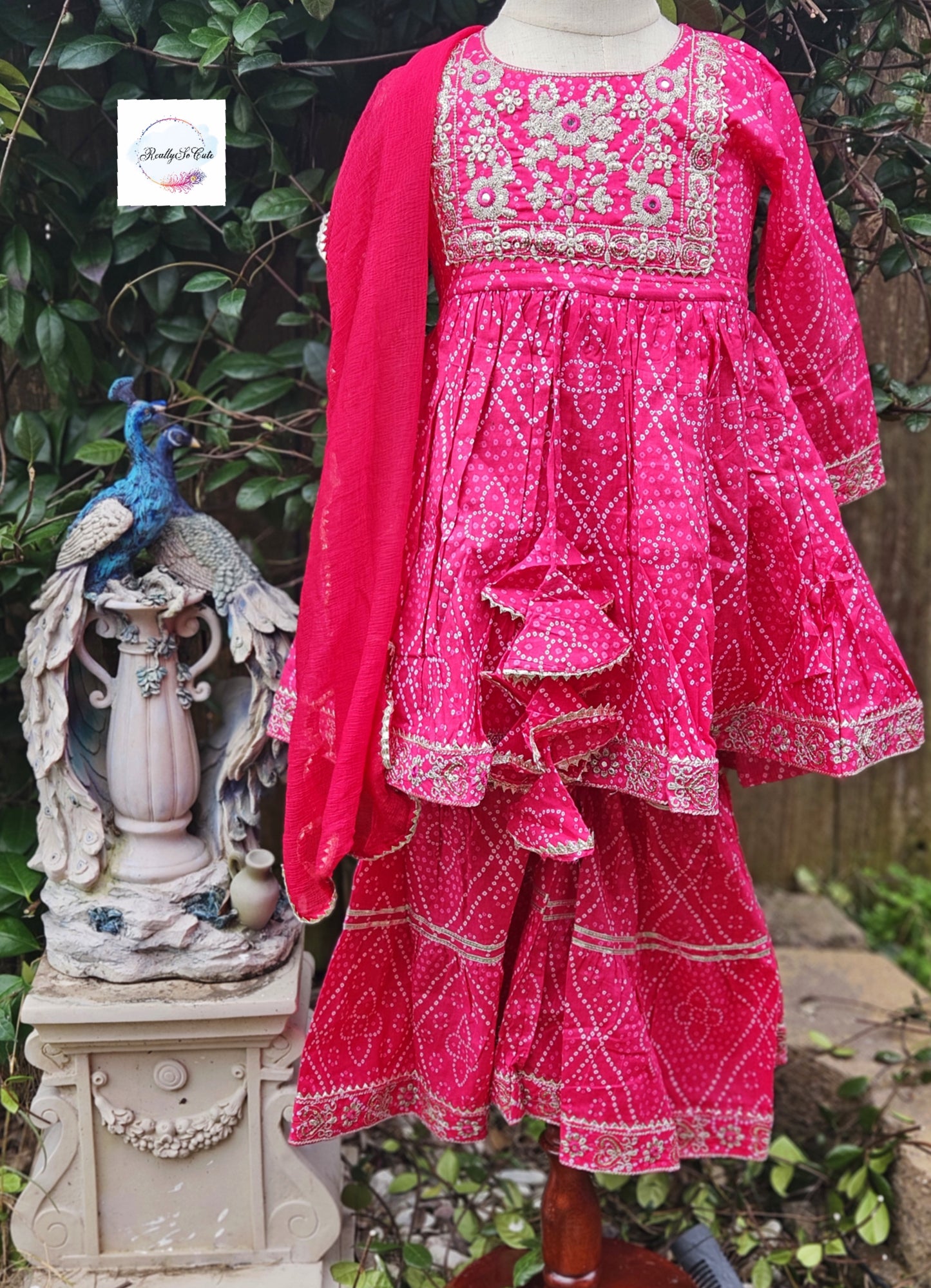 Girl Cotton Sharara Kurti 2 piece set