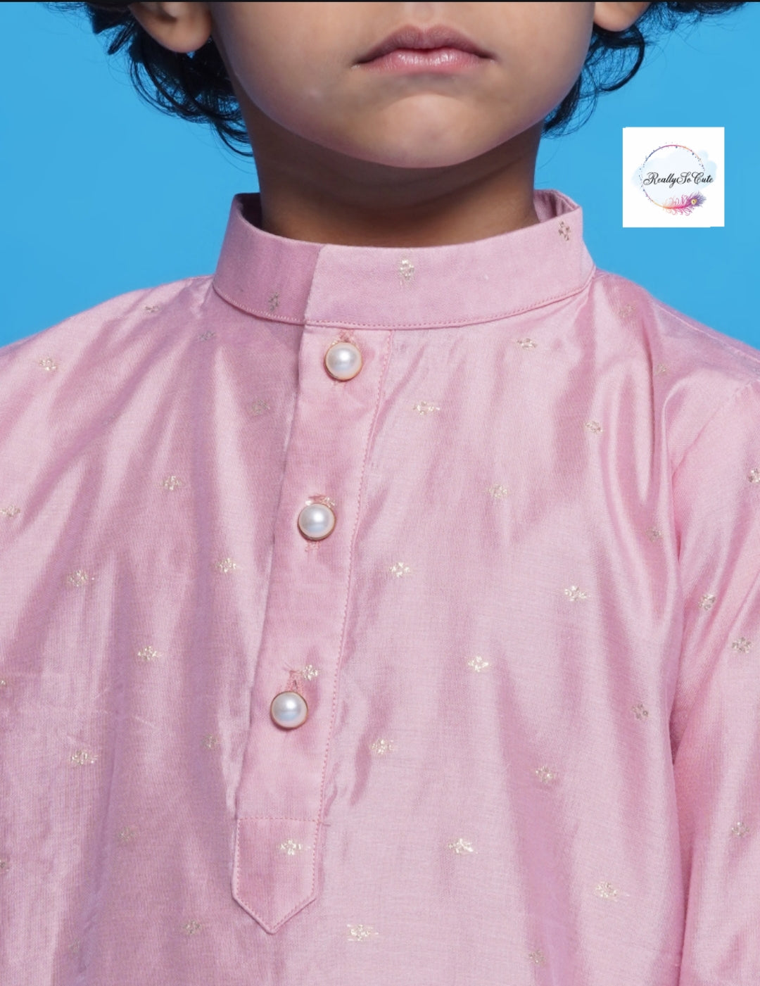 Boys chanderi kurta pajama set, Silk kurta set