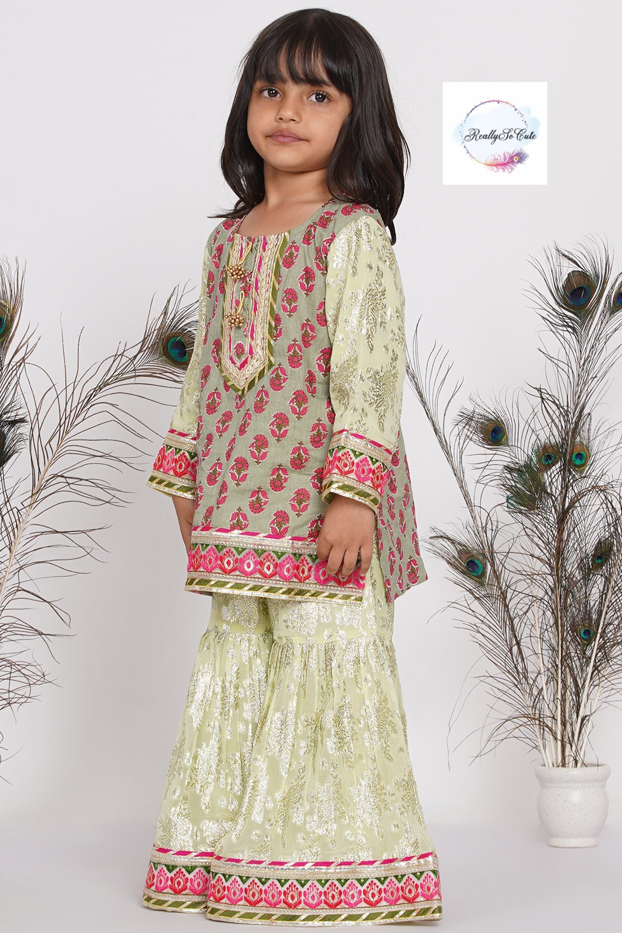 Girls 3 Piece party wear Shalwar Kameez Dupatta