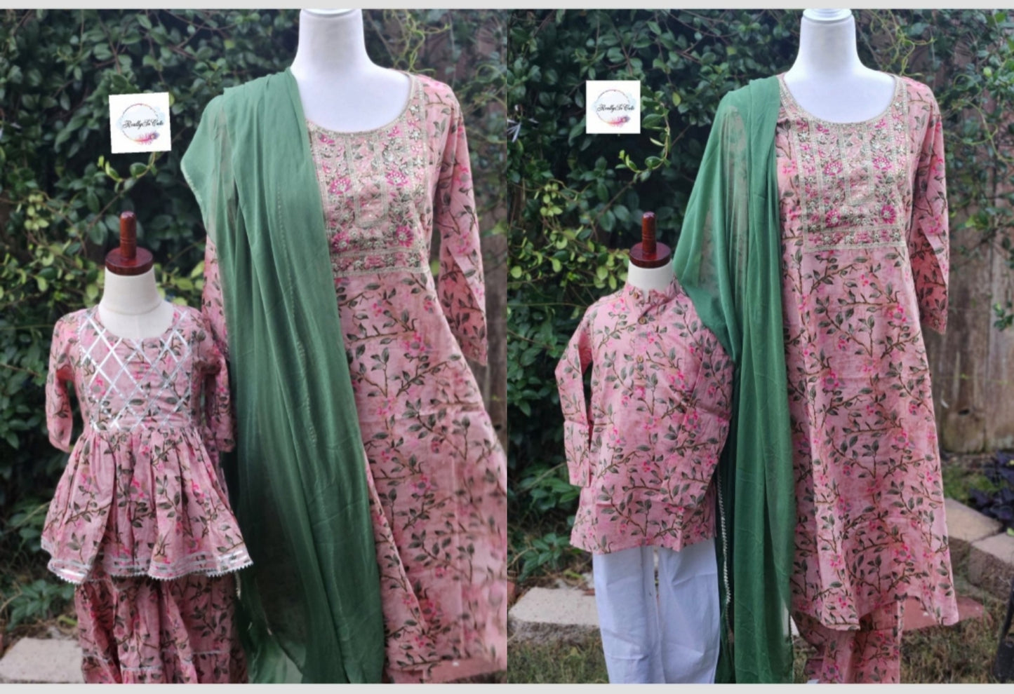 Kurti pant set, floral kurti salwar