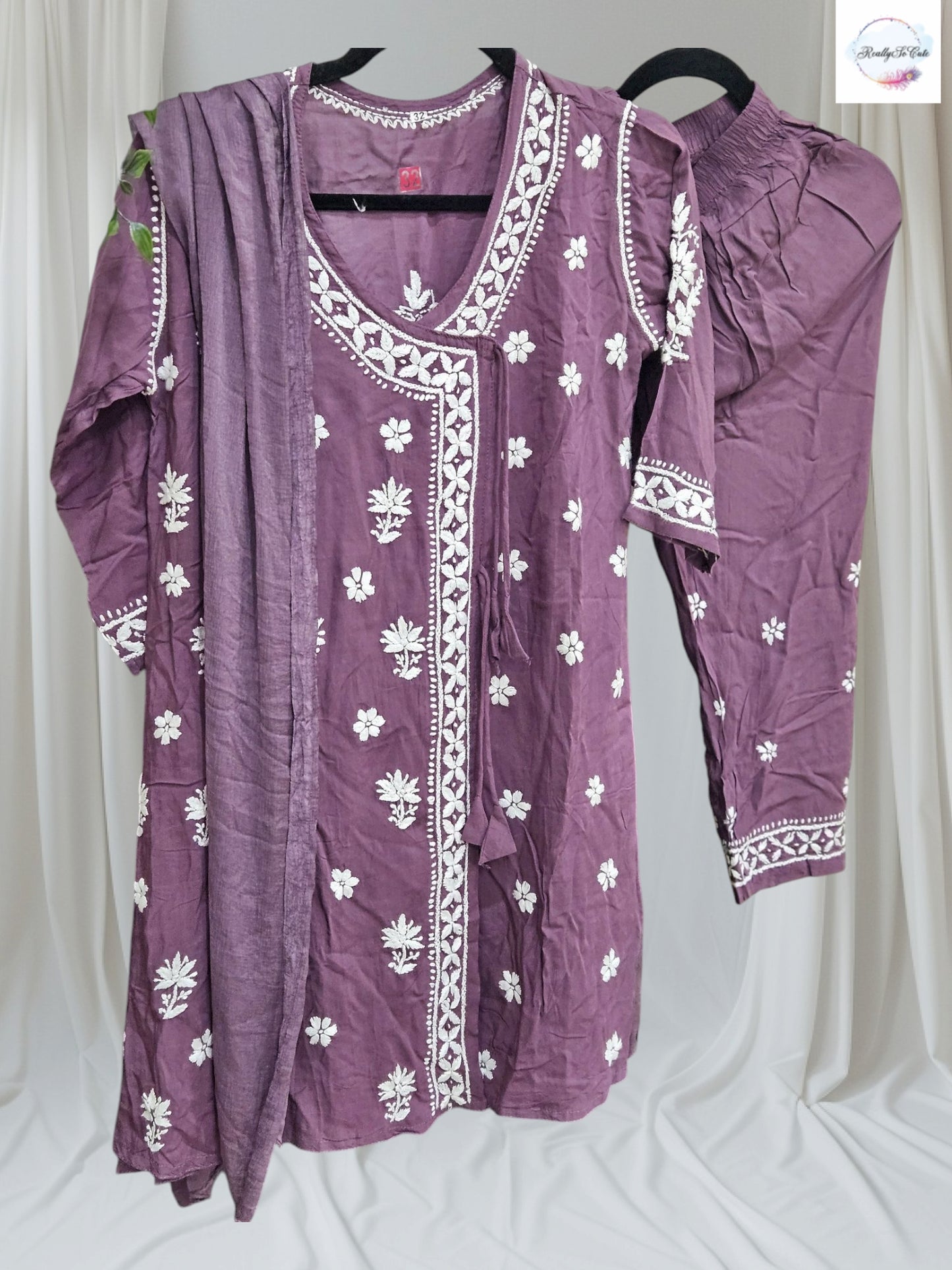Girls Chikankari Kurtis pant Set, Girls Modal Chikankari Dress