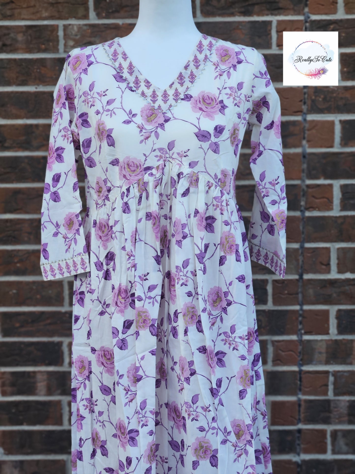 Soft cotton kurti pant set, Ladies kurti pant set