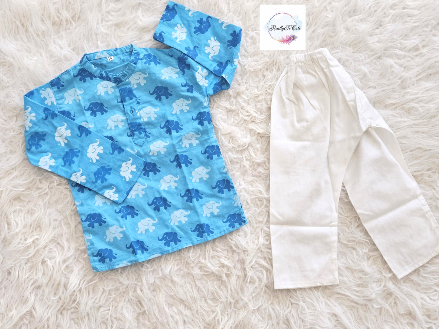 Boys cotton kurta pajama set, infant kurta pajama