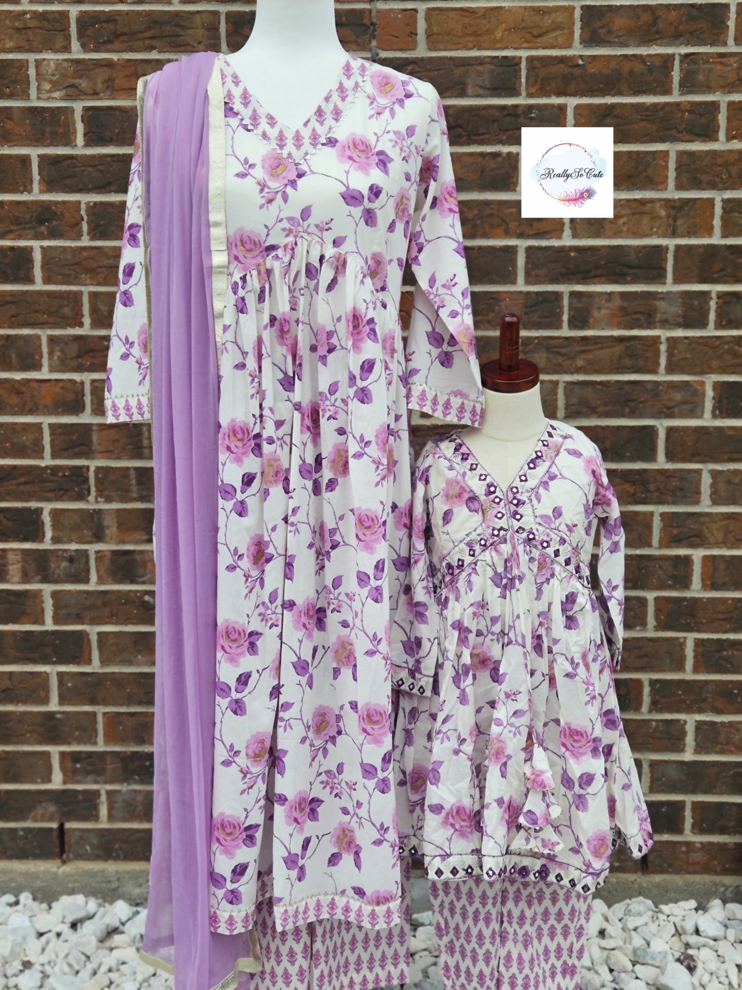 Soft cotton kurti pant set, Ladies kurti pant set