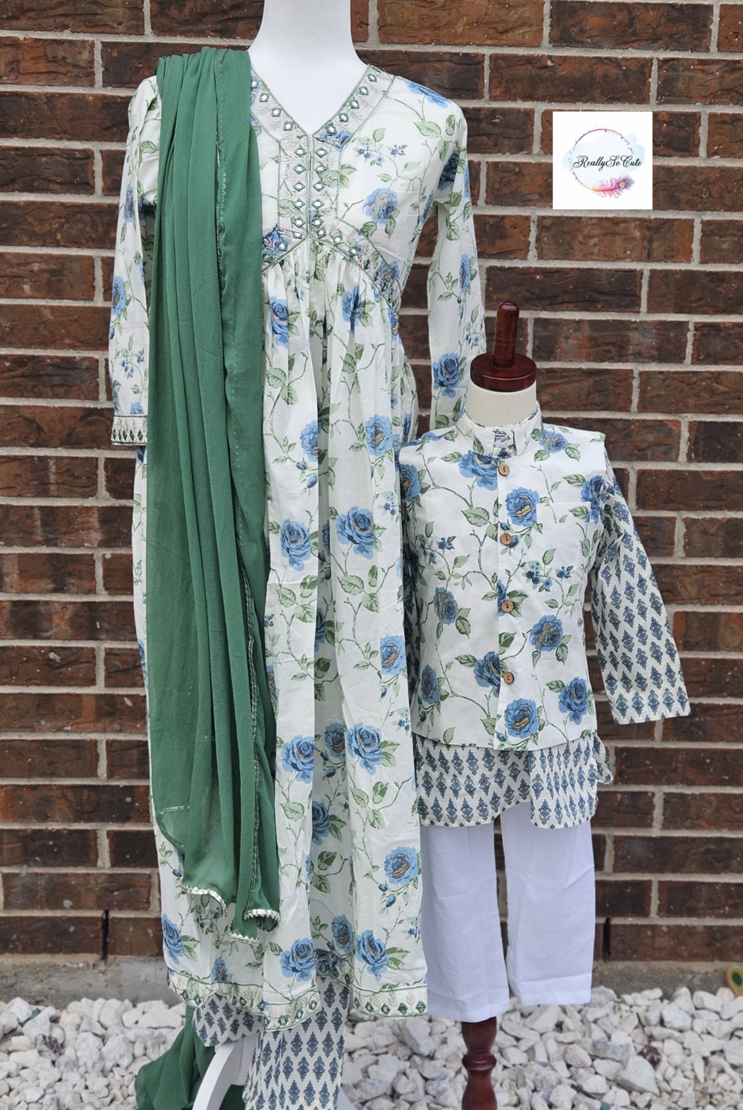 Soft cotton kurti pant set, Ladies kurti pant set