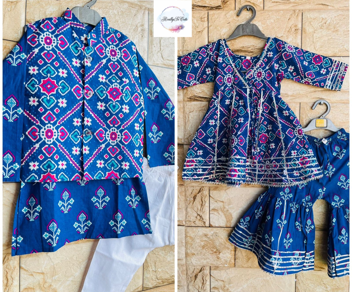 Indian Salwar Suit/ cotton sharara kurta set/ toddler indian baby girls set, traditional dress set, kids salwar kameez