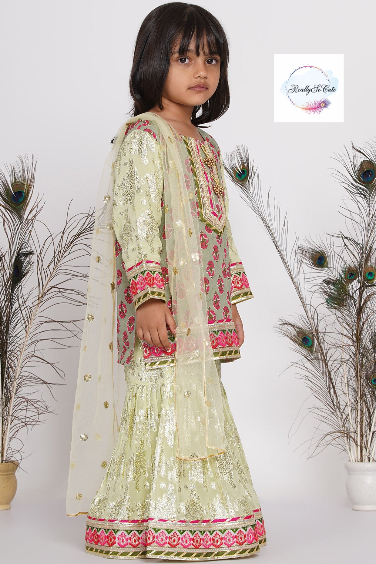 Girls 3 Piece party wear Shalwar Kameez Dupatta