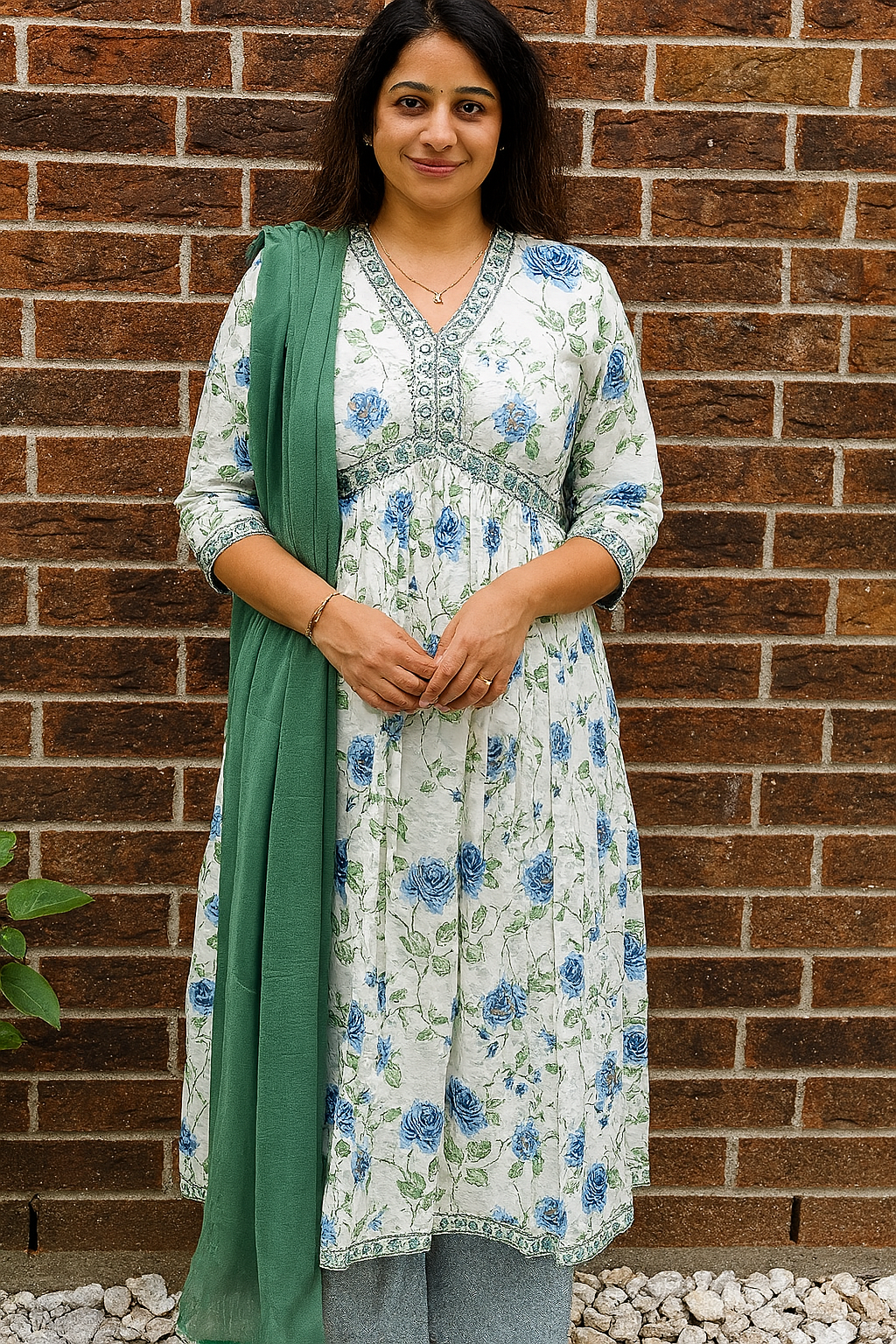 Soft cotton kurti pant set, Ladies kurti pant set