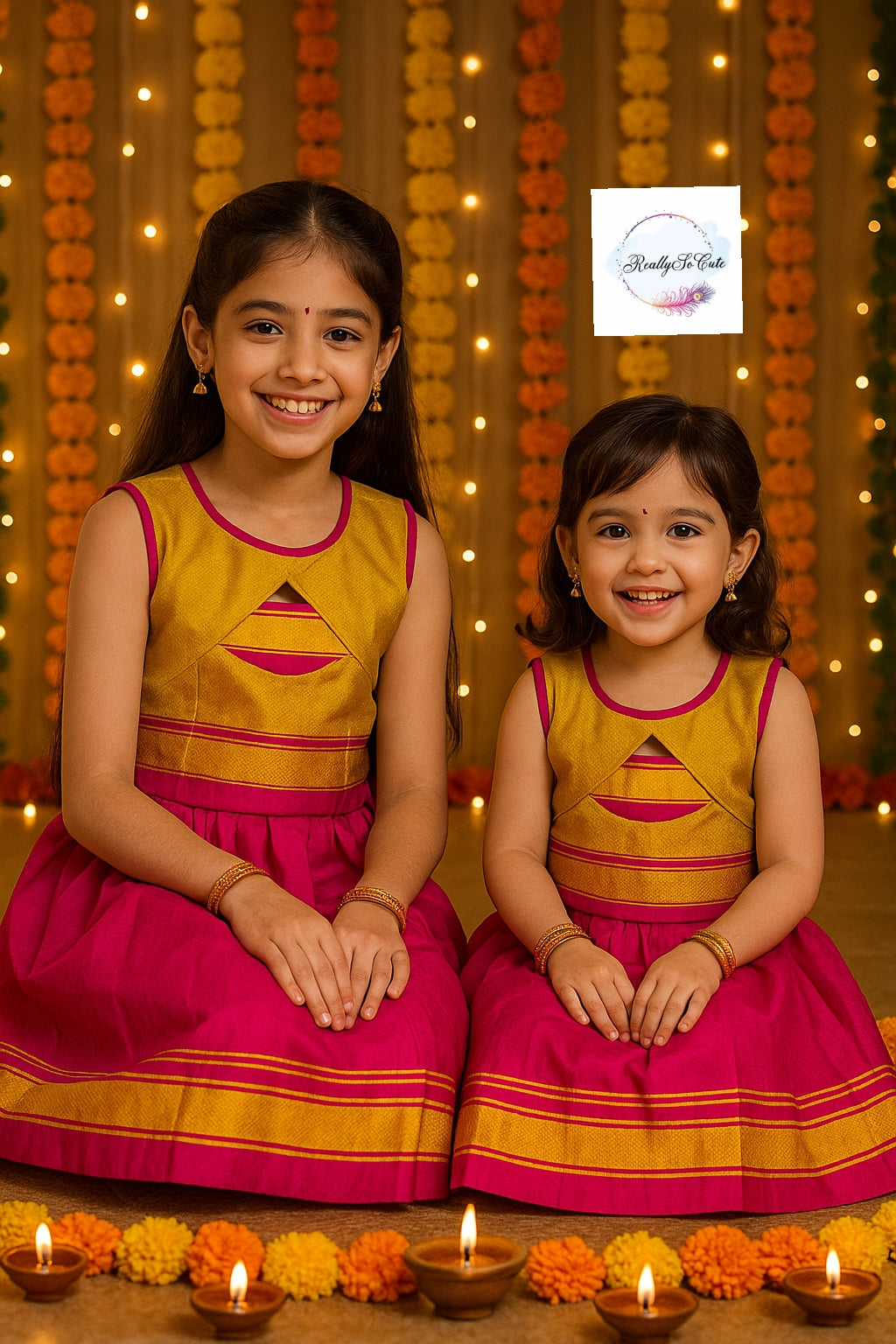 Little Girl Lehenga sets, Parkar Polka, ugadi girl ethnic wear