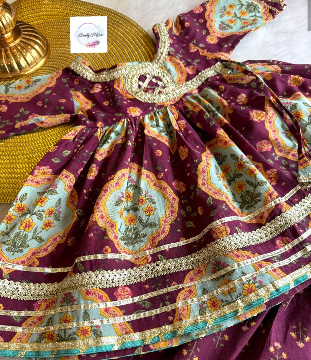 Girl Sharara kurti Set/ soft cotton kurta salwar set