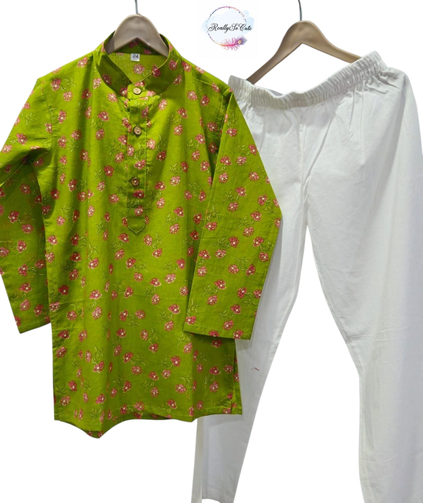 Green Boys kurta pajama, kurta set