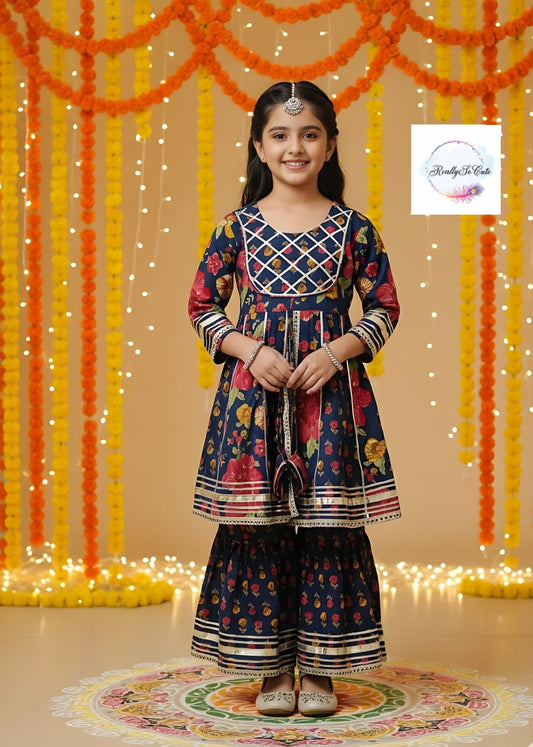 Daughter kurti sharara dupatta set. Pre-Order Set - Ships in 3 Weeks