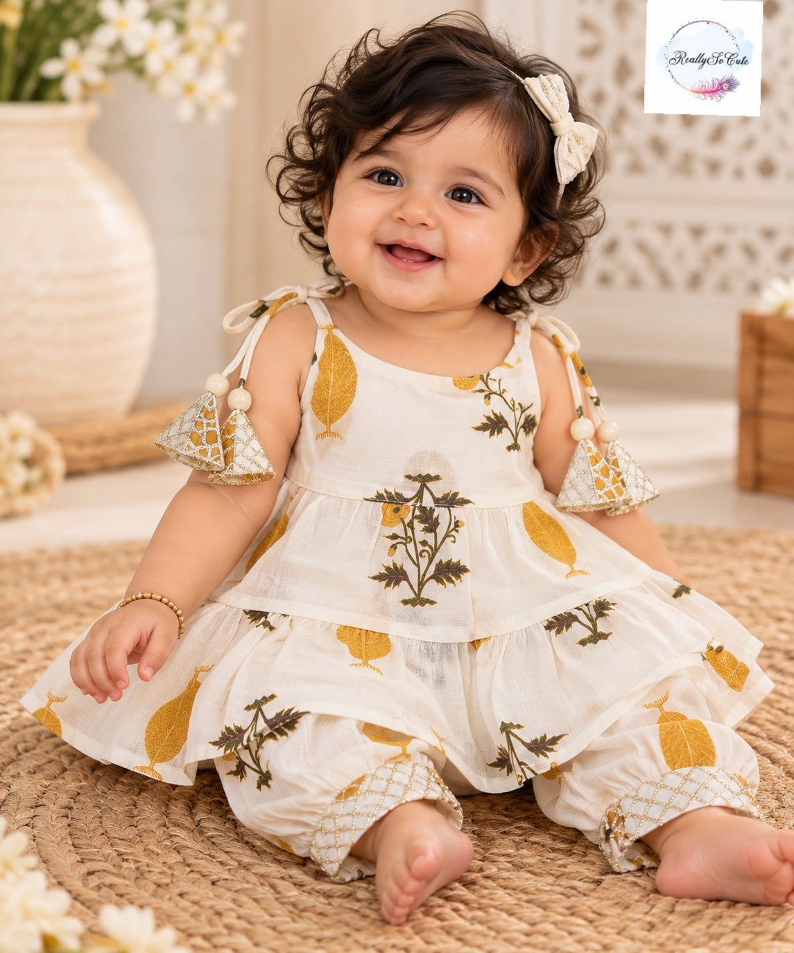 Baby Girls pure cotton Ethnic Wear Sets | 0–6 Months