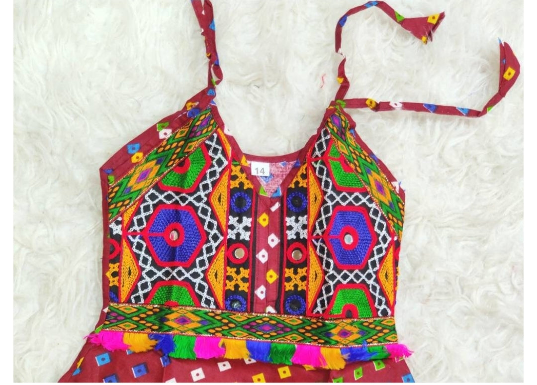 Baby girls' cotton dress, infant girl ethnic wear (6-9 months)