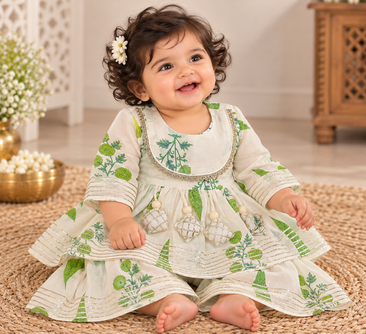 Baby Girls pure cotton Ethnic Wear Sets | 0–6 Months