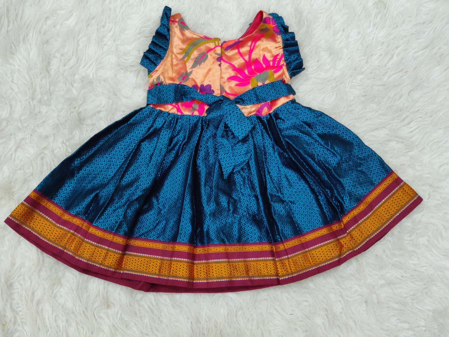 Little Giri ethnic wear, baby girls paithani dress