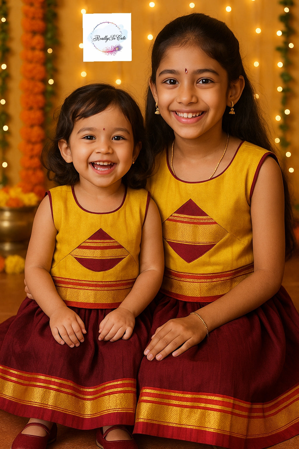 Little Girl Lehenga sets, Mehroon Parkar Polka, ugadi girl ethnic wear,