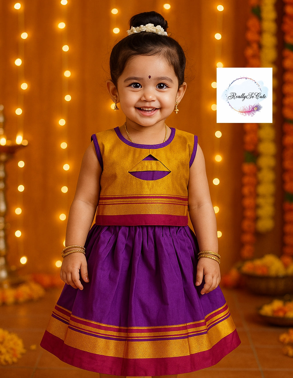 Little Girl Lehenga sets, Parkar Polka, ugadi girl ethnic wear,