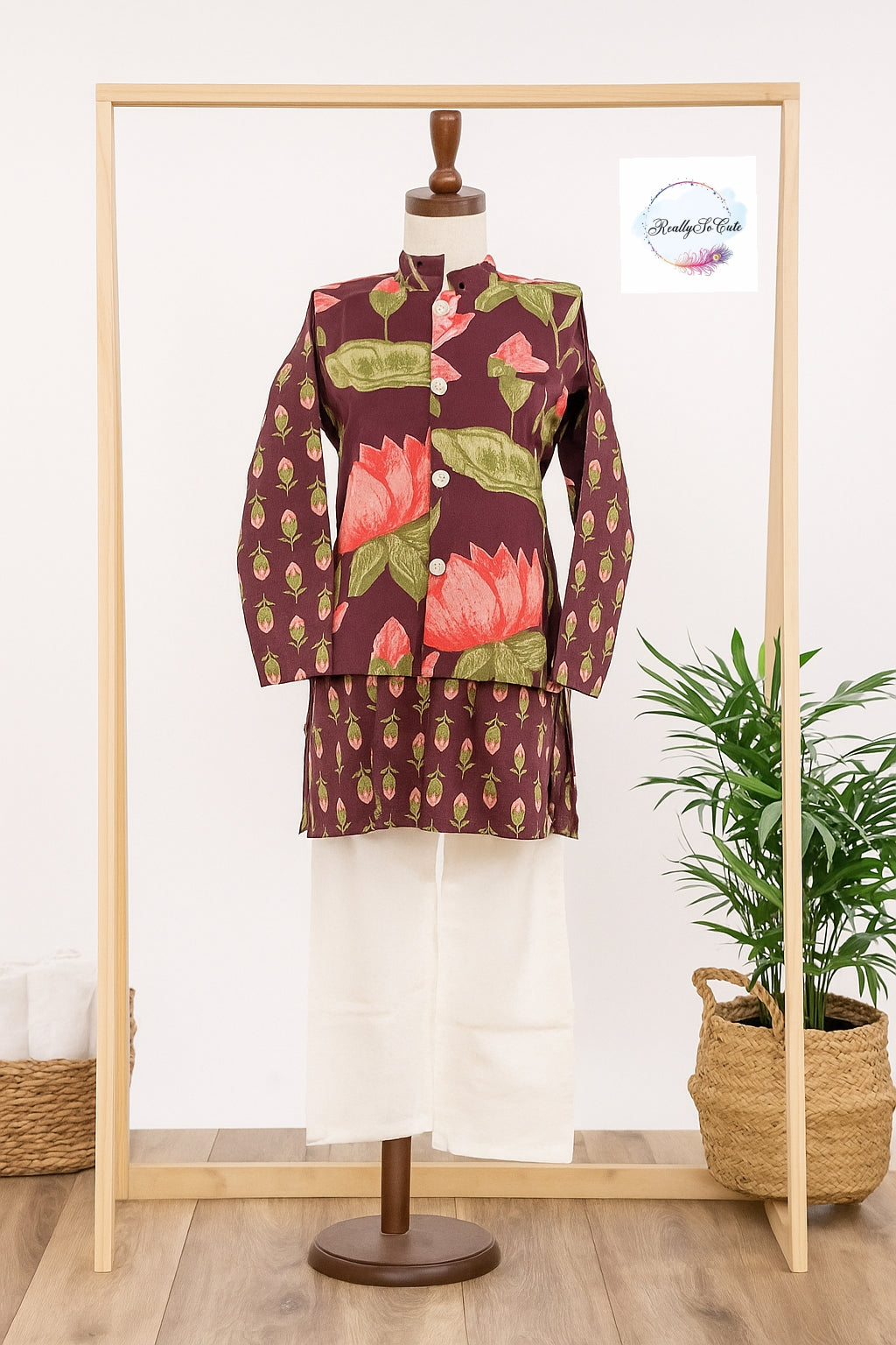 Boys' pichwai kurta pajama with jacket, cotton kurta pajama, sibling combo