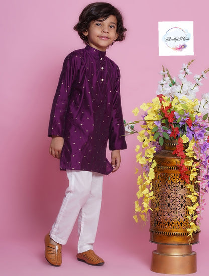Boys  chanderi kurta pajama set,  Silk kurta set