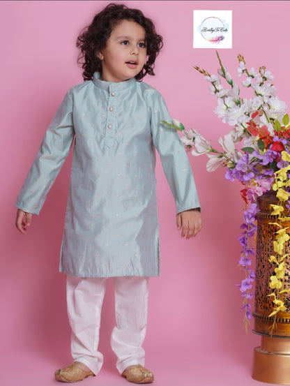 Boys  chanderi kurta pajama set,  Silk kurta set