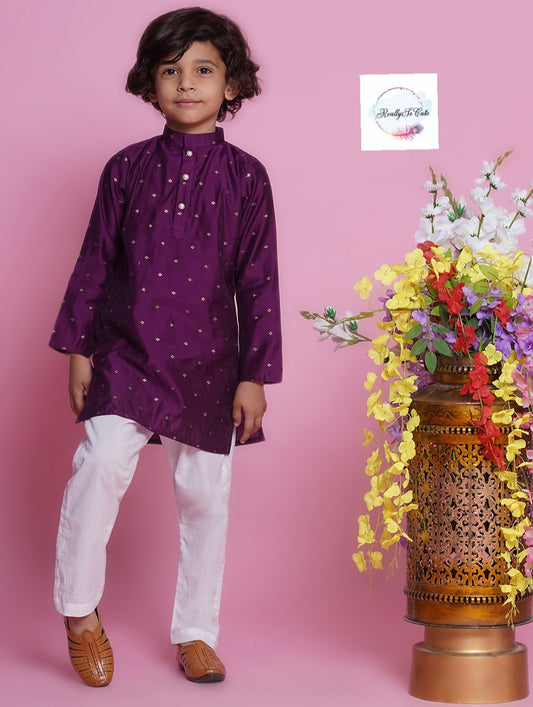 Boys  chanderi kurta pajama set,  Silk kurta set