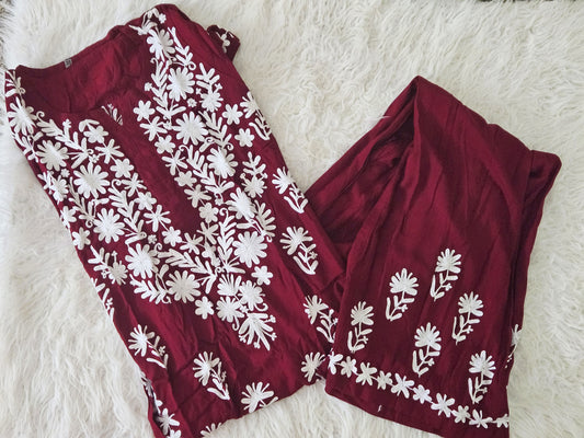 Kashmiri hand work Chikankari