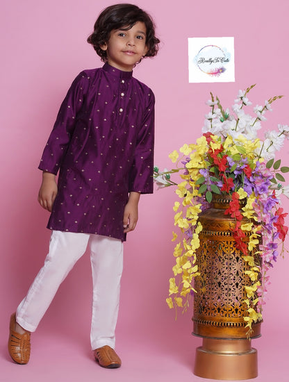 Boys  chanderi kurta pajama set,  Silk kurta set