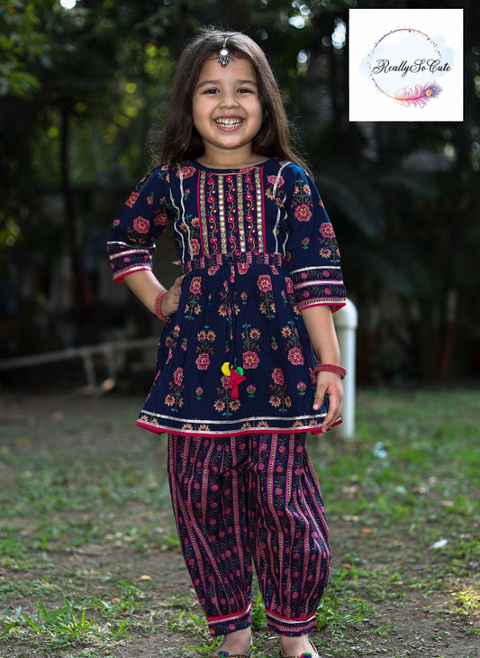 Girls Cotton Salwar Kurti Suit, baby girls erhnic wear