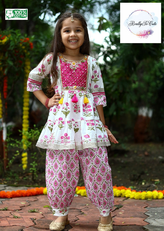 Girls Cotton Salwar Kurti Suit