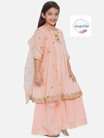 Girls 3 piece sharara Kurti set