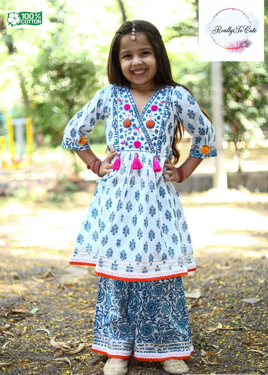 Girls Cotton Salwar Kurti Suit, baby girls erhnic wear