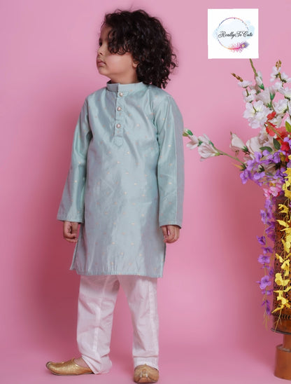 Boys  chanderi kurta pajama set,  Silk kurta set