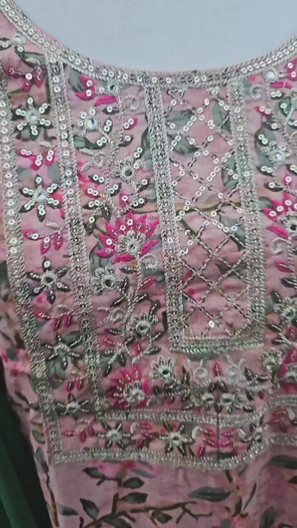 Kurti pant set, floral kurti salwar