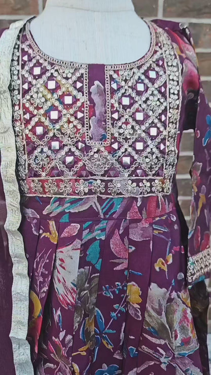 Chanderi silk kurti pant set