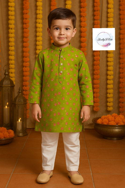Green Boys kurta pajama,  kurta set
