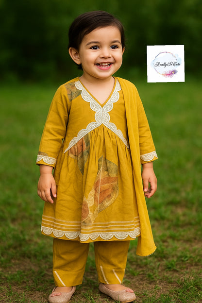 Soft cotton kurti pant dupatta