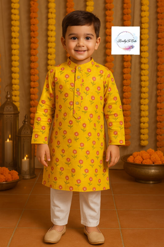 Yellow Boys kurta pajama,  kurta set