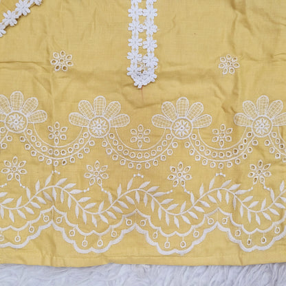 Buttercup Yellow Girls Kurta Sharara Set | Pure Cotton Festive Wear | Sibling Matching Outfit | 3M–15Y