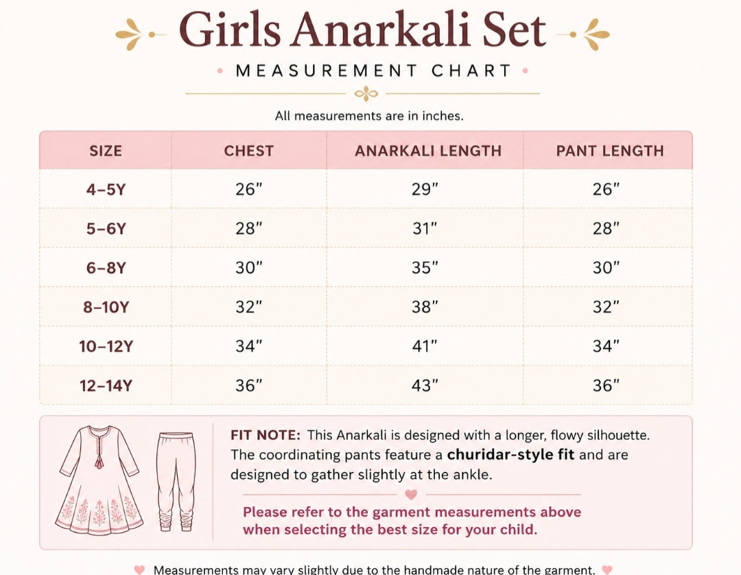 Mustard Floral Pure Cotton Gathered Kurta Set for Girls