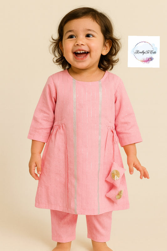 Soft cotton kurti pant co ord set