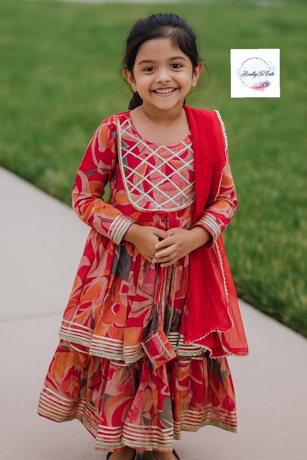 Soft silk girl kurti sharara set, muslin kurta sharara