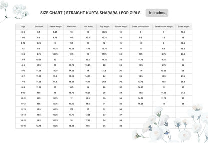 Blue chanderi kurti sharara dupatta set, Muslin silk kurta sharara