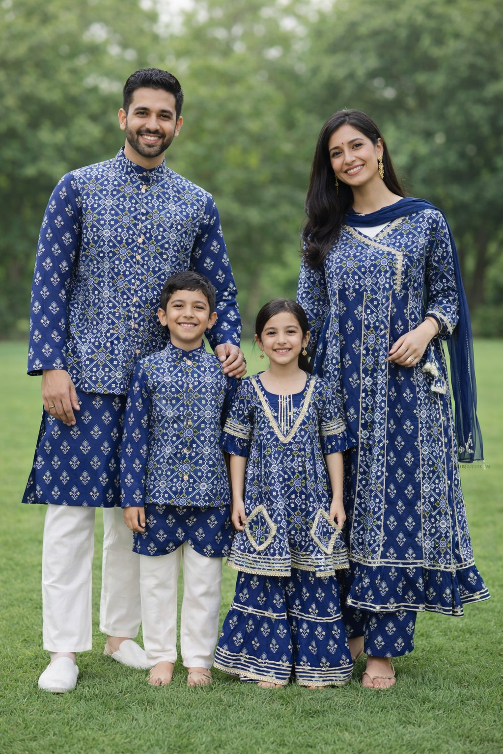 Women's patola print cotton Anarkali kurti and pant,